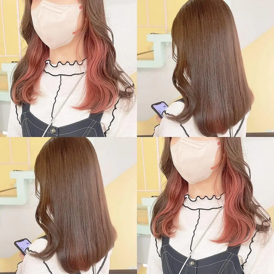 カラー ヘアカラー トリートメント 渋谷:インナーカラー ／🍒エリカ🍒のヘアスタイル