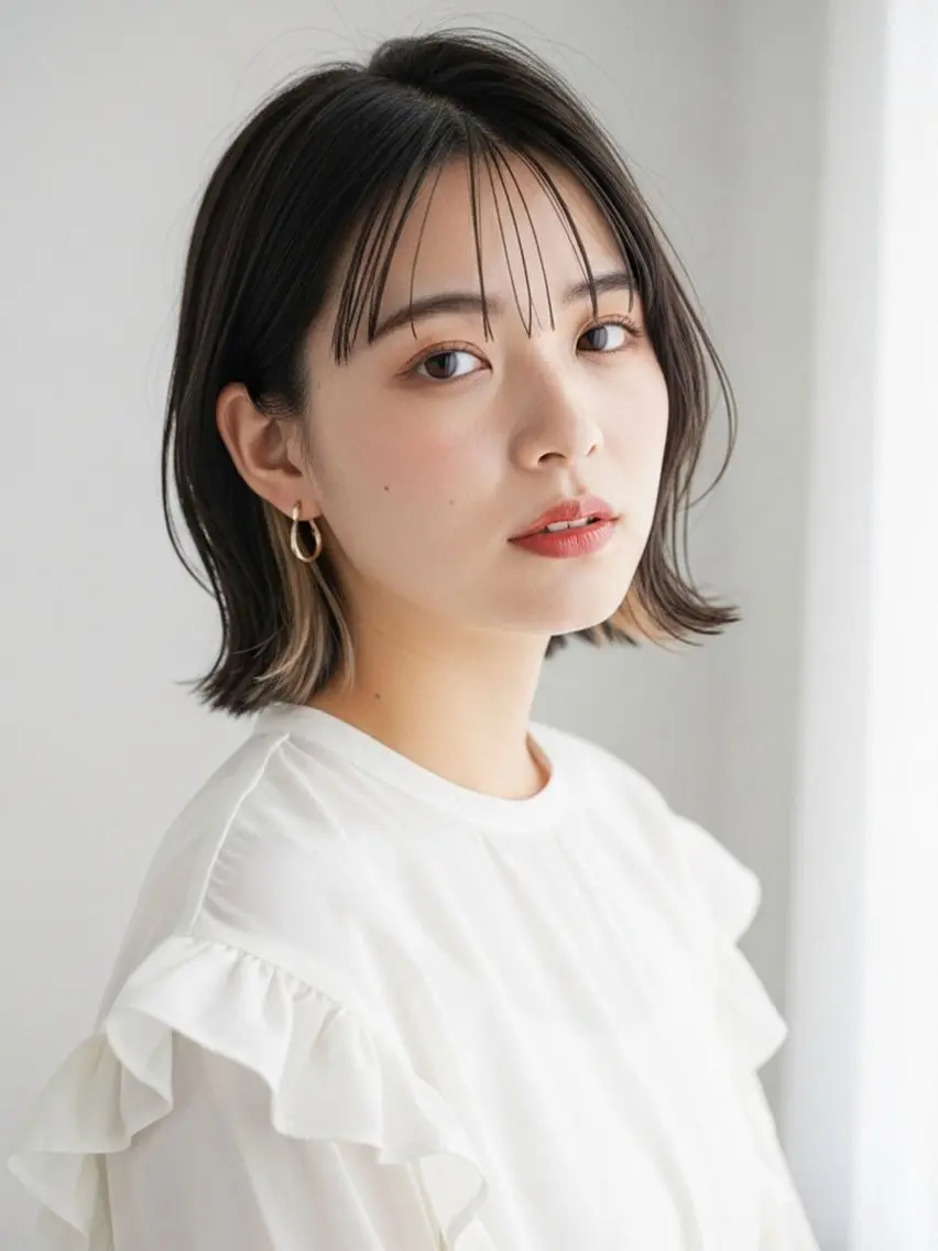 ミディアム カラー カット ヘアカラー トリートメント 白髪ぼかし/ショート MAEKAWAのヘアスタイル