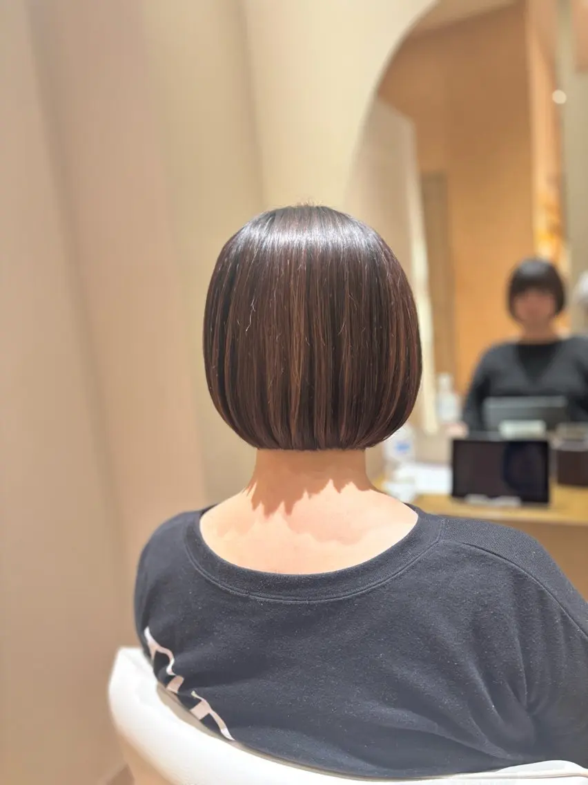 ショート ボブ 中島愛佳🐥⸒⸒ 縮毛矯正/艶髪カラーのヘアスタイル