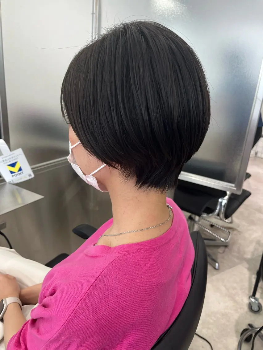 ショート カット トリートメント 梅田茶屋町ヘッドスパ ＆艶カラー　りほのヘアスタイル