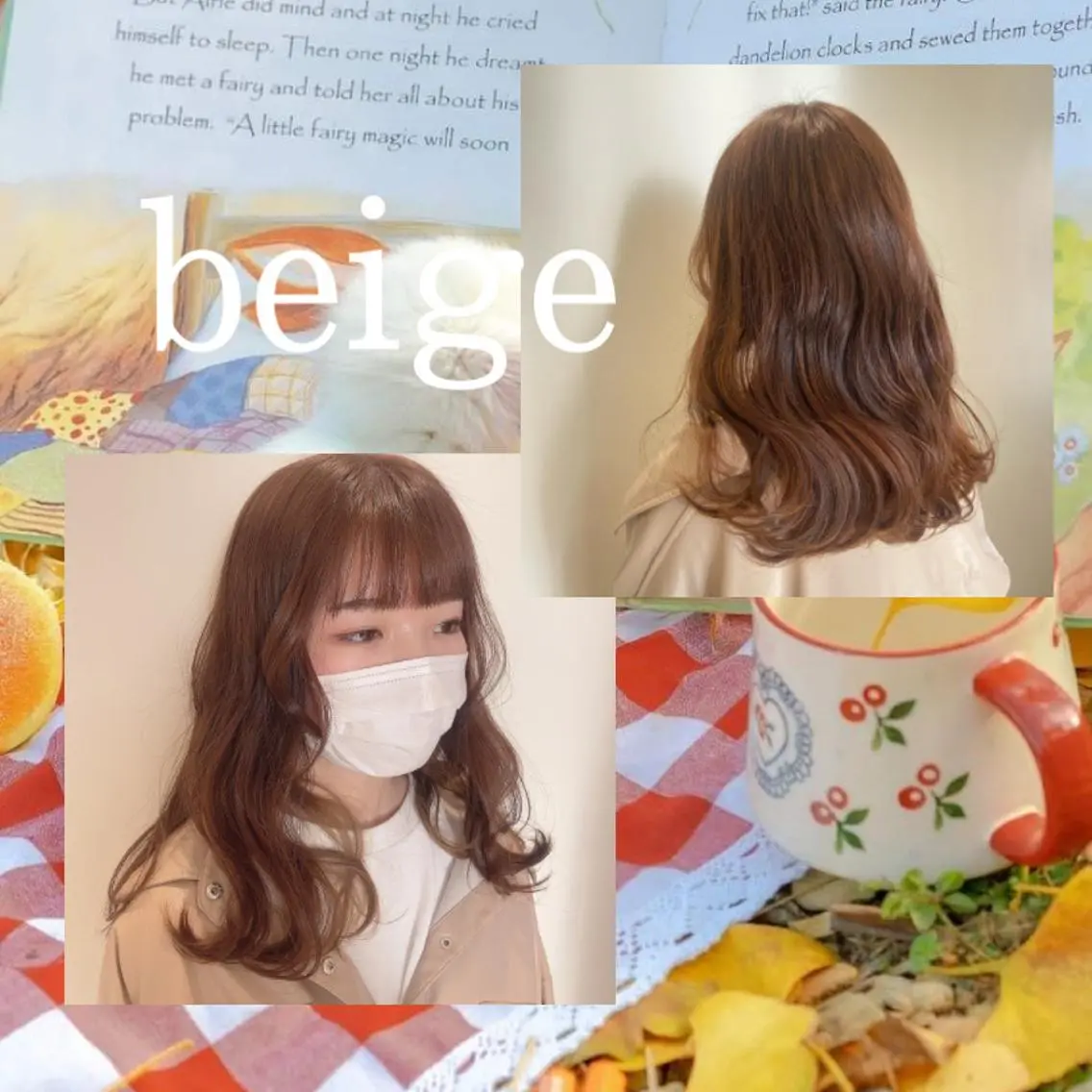 ミディアム カラー ヘアアレンジ ベージュカラー ブリーチ 透明感カラー ヘアカラー トリートメント 🎀トップスタイリ スト湯川響🎀のヘアスタイル