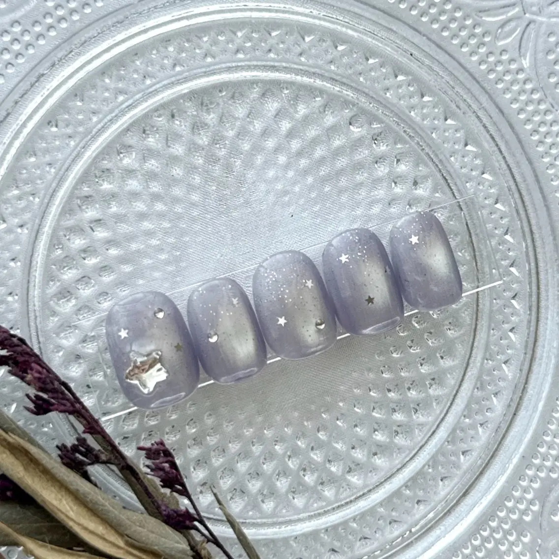 ネイル シルバー ハンドネイル peaberry nailのネイルデザイン