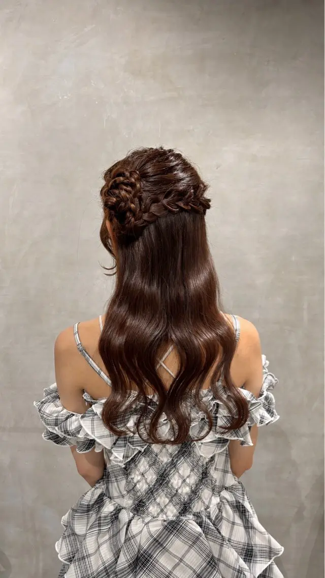 【 平日限定 】360°かわいい🌸ゆるふわヘアアレンジ🎀ご予約は予約リクエストからお願いいたします👶🏻ྀིの写真