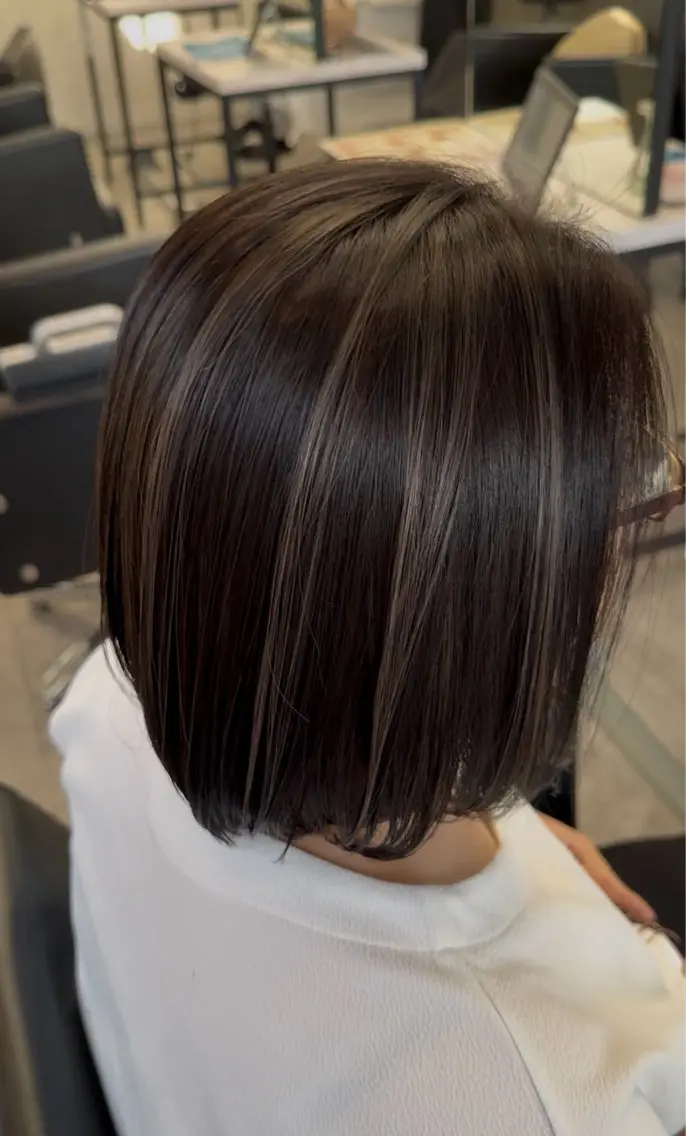 ミディアム カラー ヘアカラー トリートメント ՏKIᒪᒪ石岡店 本田のヘアスタイル