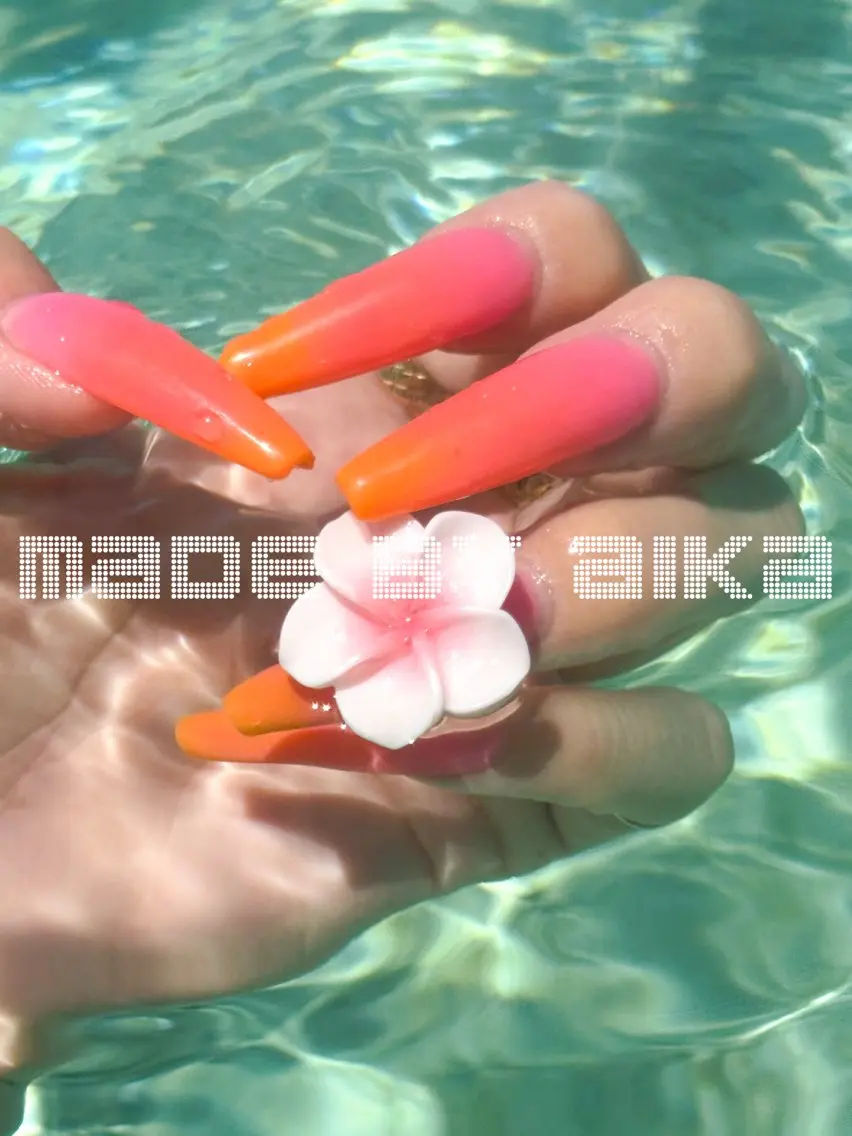 ネイル スカルプネイル 夏ネイル ハンドネイル ハンドケア Made By AIKAのネイルデザイン