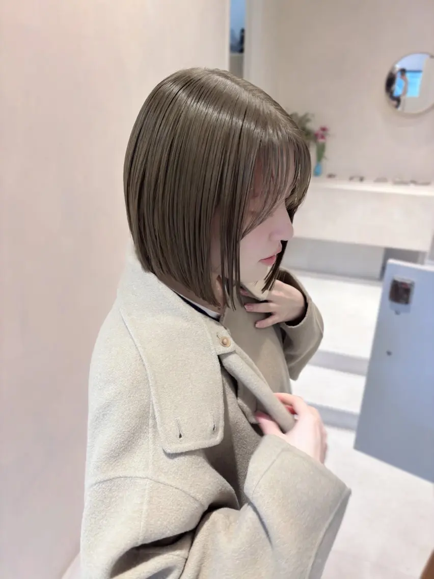 ショート ボブ/ミニボブ 透明感カラーkadoのヘアスタイル