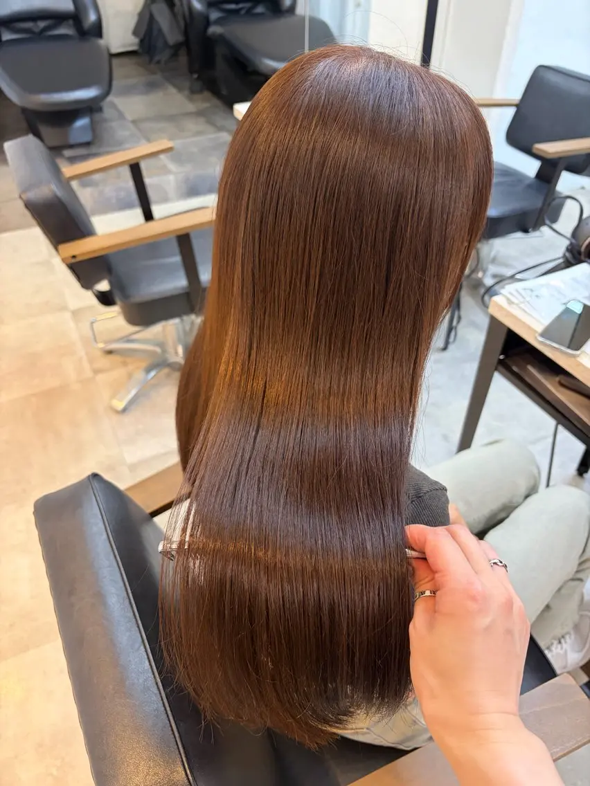 セミロング カラー 🥀韓国ヘア🥀 宮津真菜のヘアスタイル