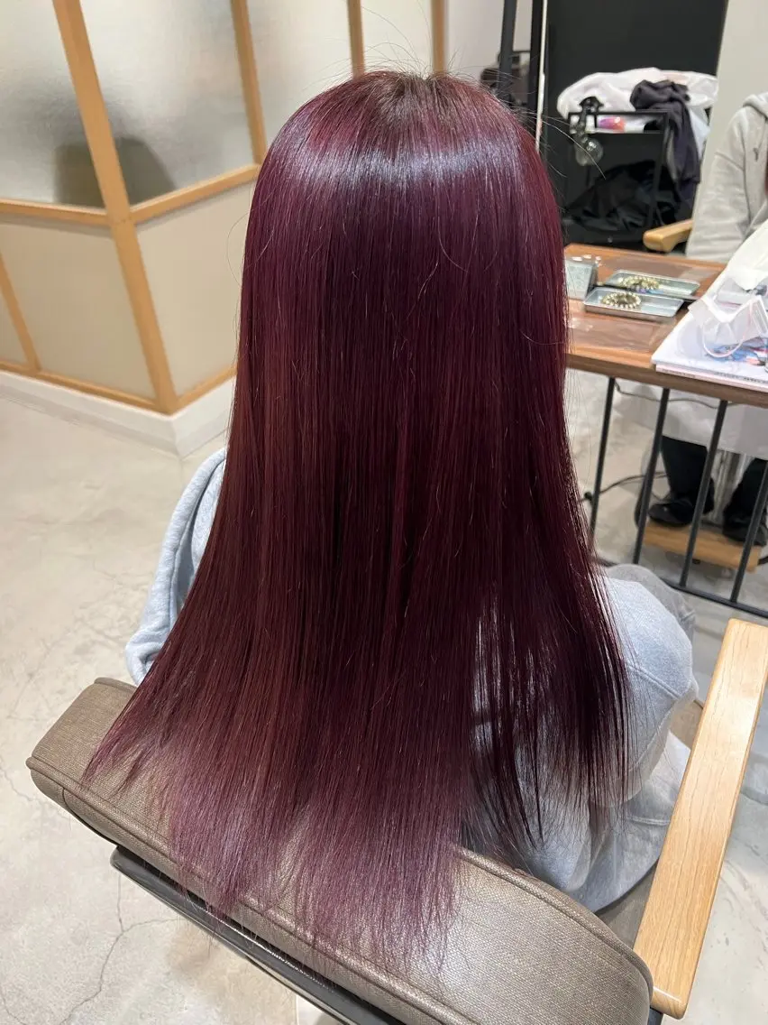 【🍎高発色 暖色カラー限定メニュー🍎】アディクシーカラー+オージュアトリートメントの写真