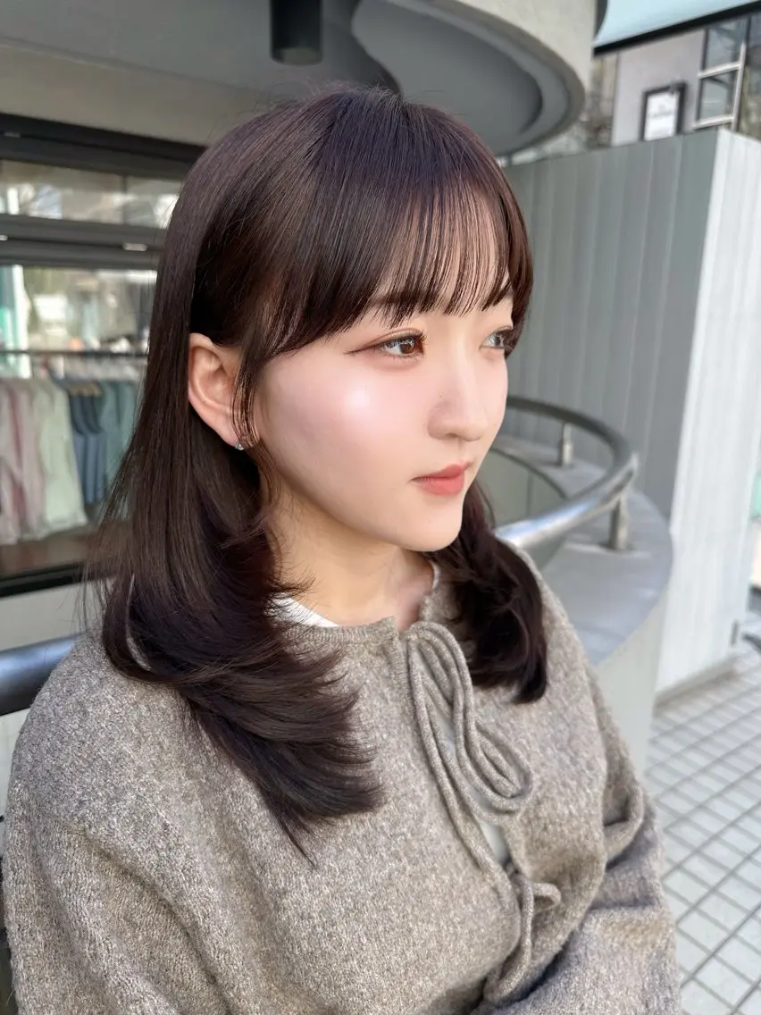 セミロング カラー レイヤーカット 美髪/レイヤー 表参道/ヒロキのヘアスタイル