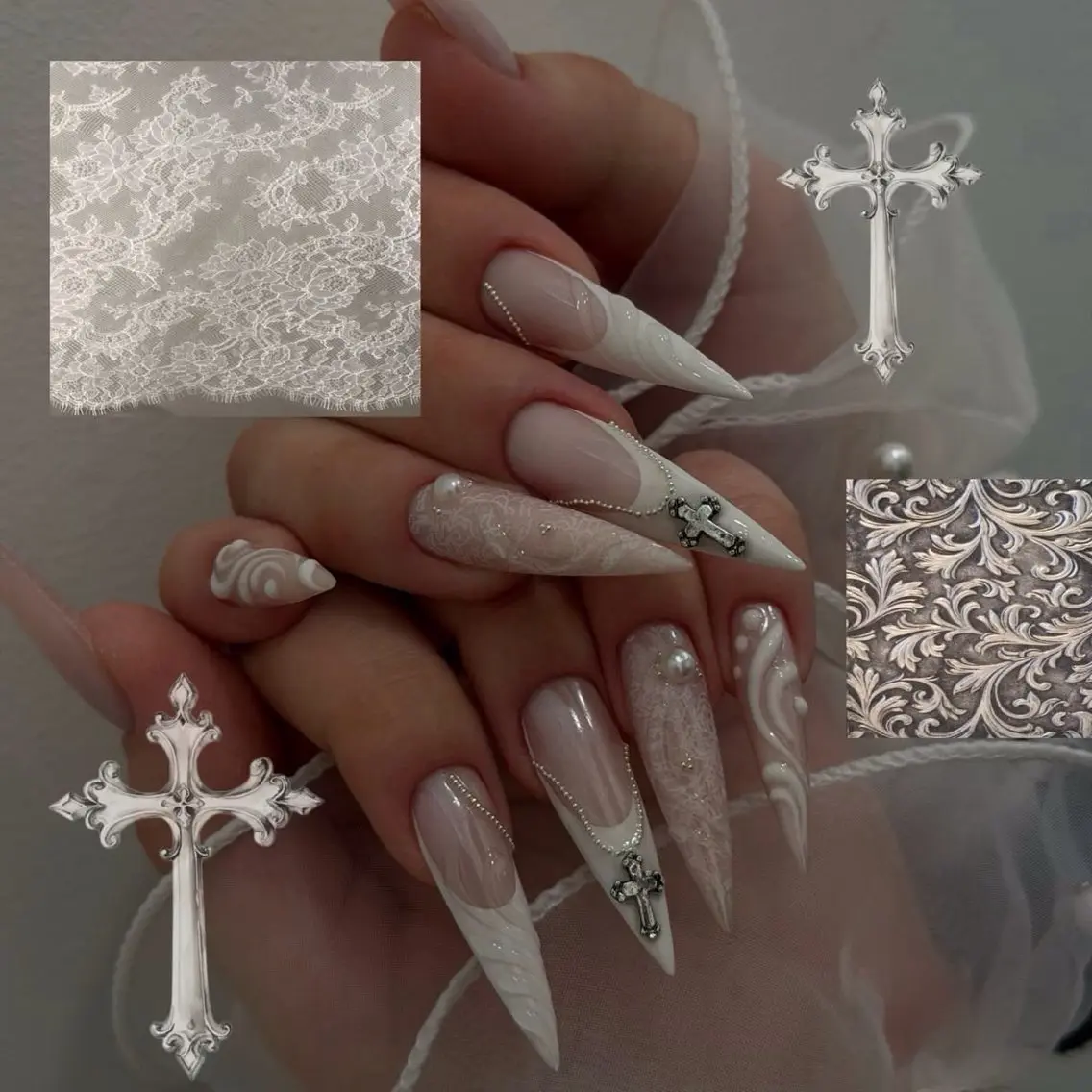 ネイル 長さ出し ジェルネイル ガーリー キラキラネイル 韓国ネイル ハンドネイル Nova Nail Studioのネイルデザイン