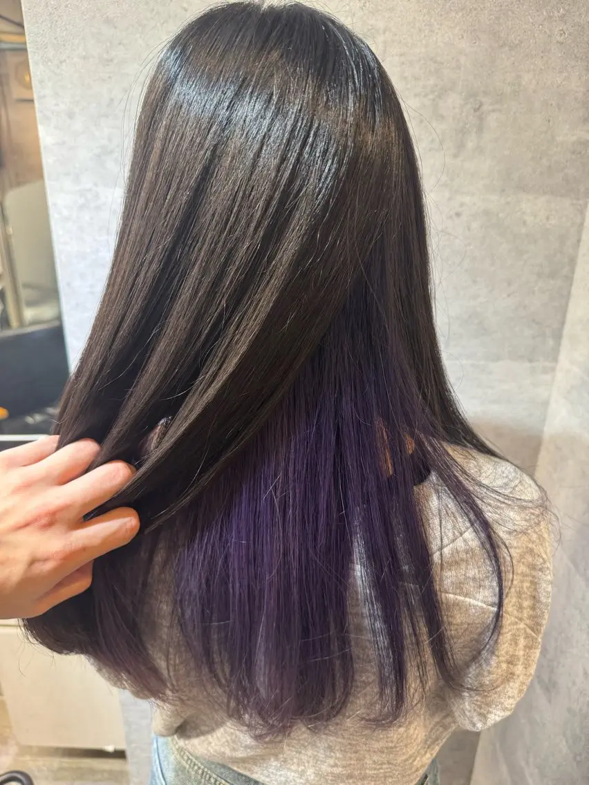 カラー ブリーチ ケアブリーチ ダブルカラー ラベンダーカラー バイオレットカラー カット ヘアカラー 髪質改善池袋𓊆 大士𓊇ダブルカラーのヘアスタイル