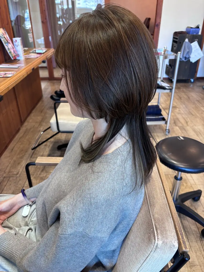セミロング カラー Ayano＿ Jill francのヘアスタイル