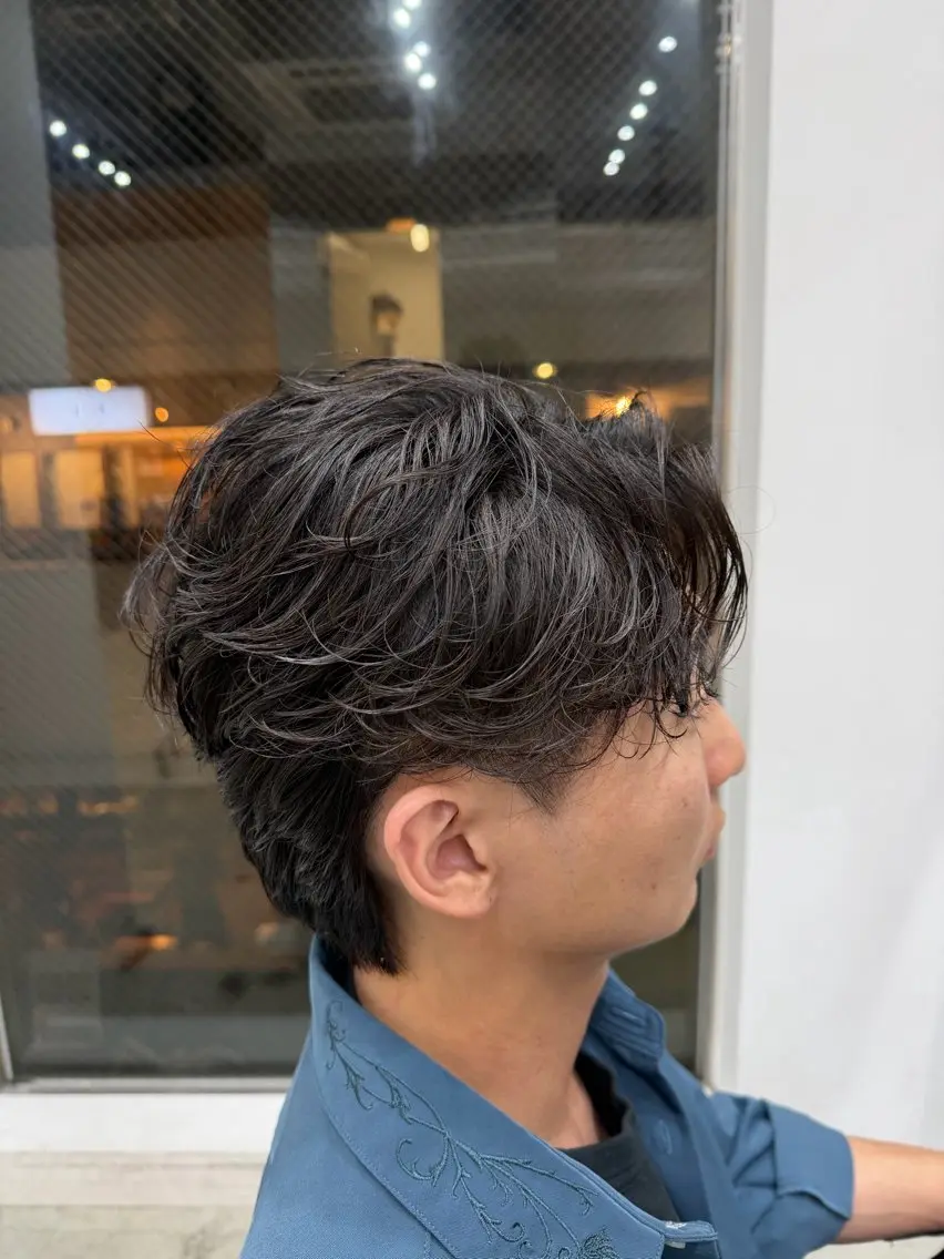 パーマ メンズ カット パーマ fifth天神 パーマ特化/石橋航海のヘアスタイル
