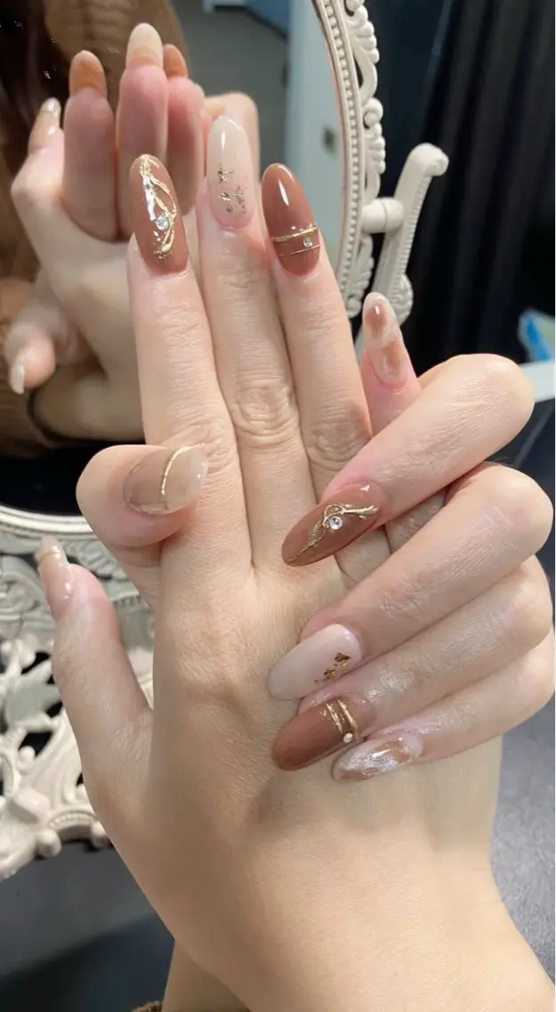 ネイル アートネイル チークネイル 長さ出し フットネイル ジェルネイル 山田 由奈のネイルデザイン