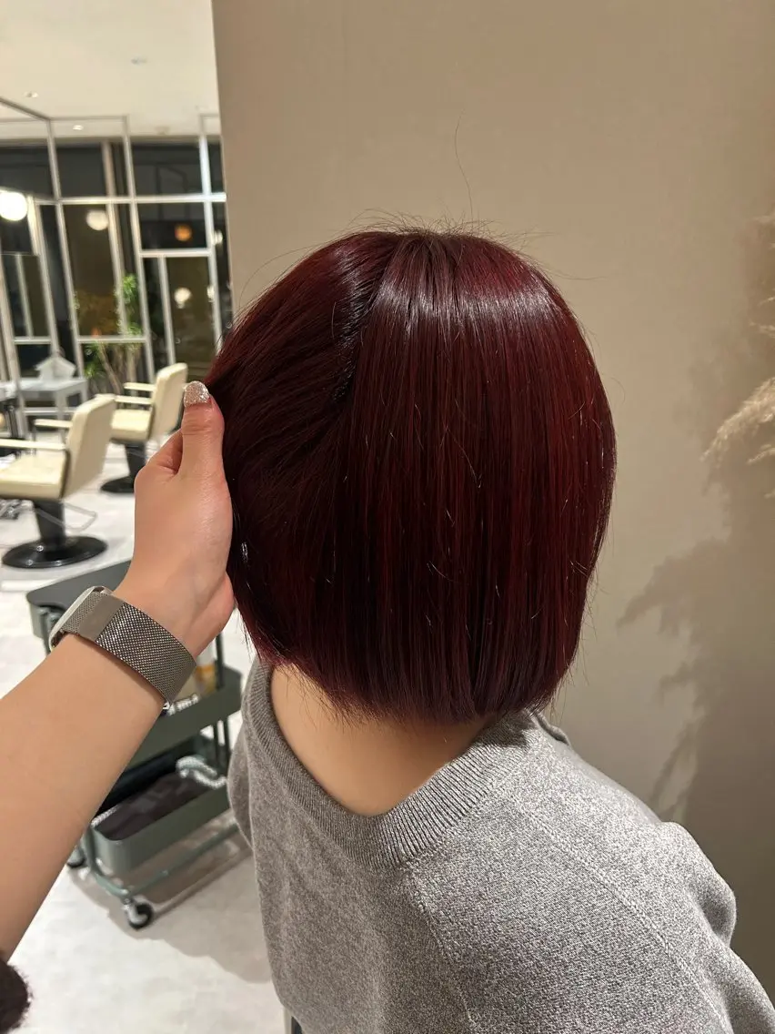 ミディアム ヘアカラー 木村 那奈のヘアスタイル