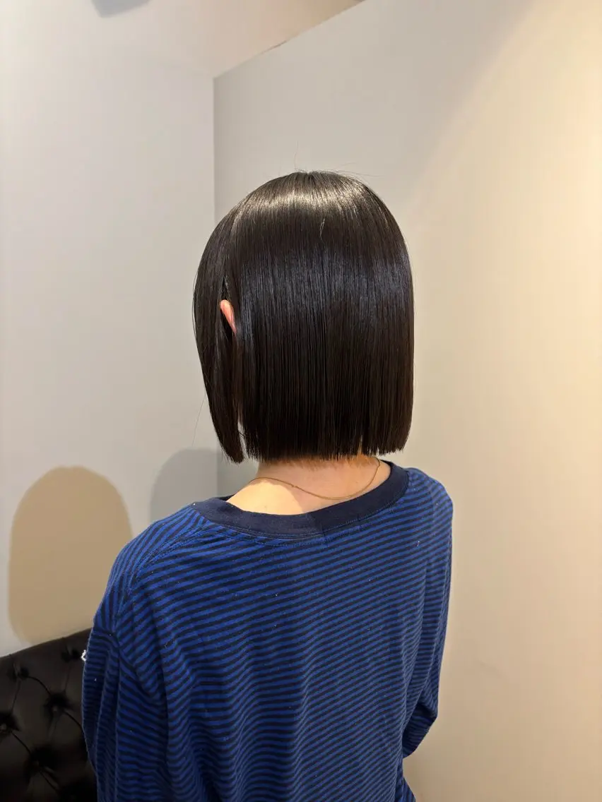 ミディアム カット 縮毛矯正 miyu/ヘアセット ブリーチモデル募集中のヘアスタイル