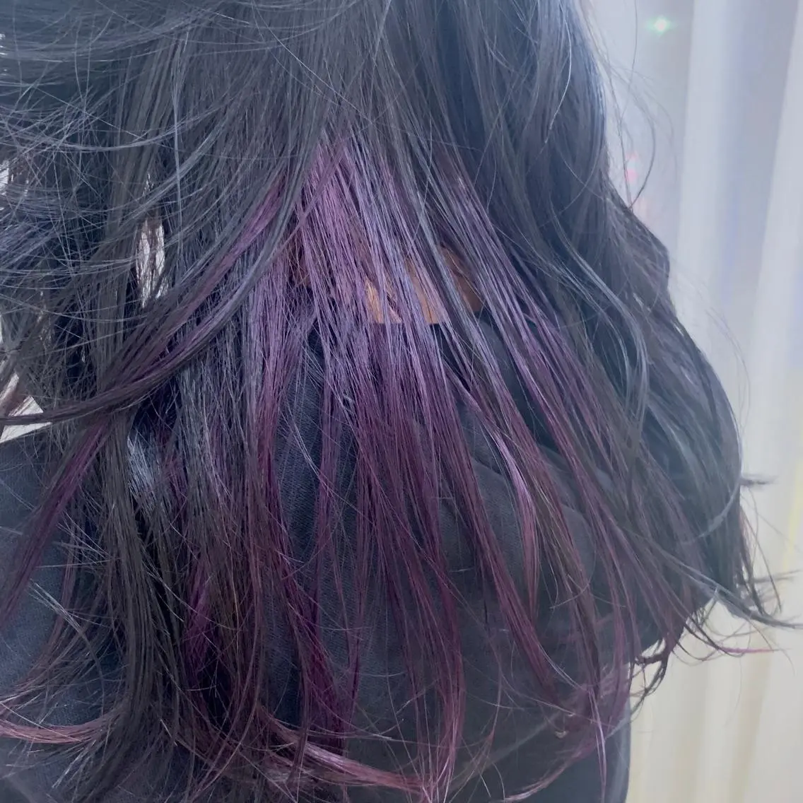 ロング カラー ブリーチ パープルカラー ヘアカラー ✨カラー支持No.1 🧸ワキ カナコ🧸のヘアスタイル