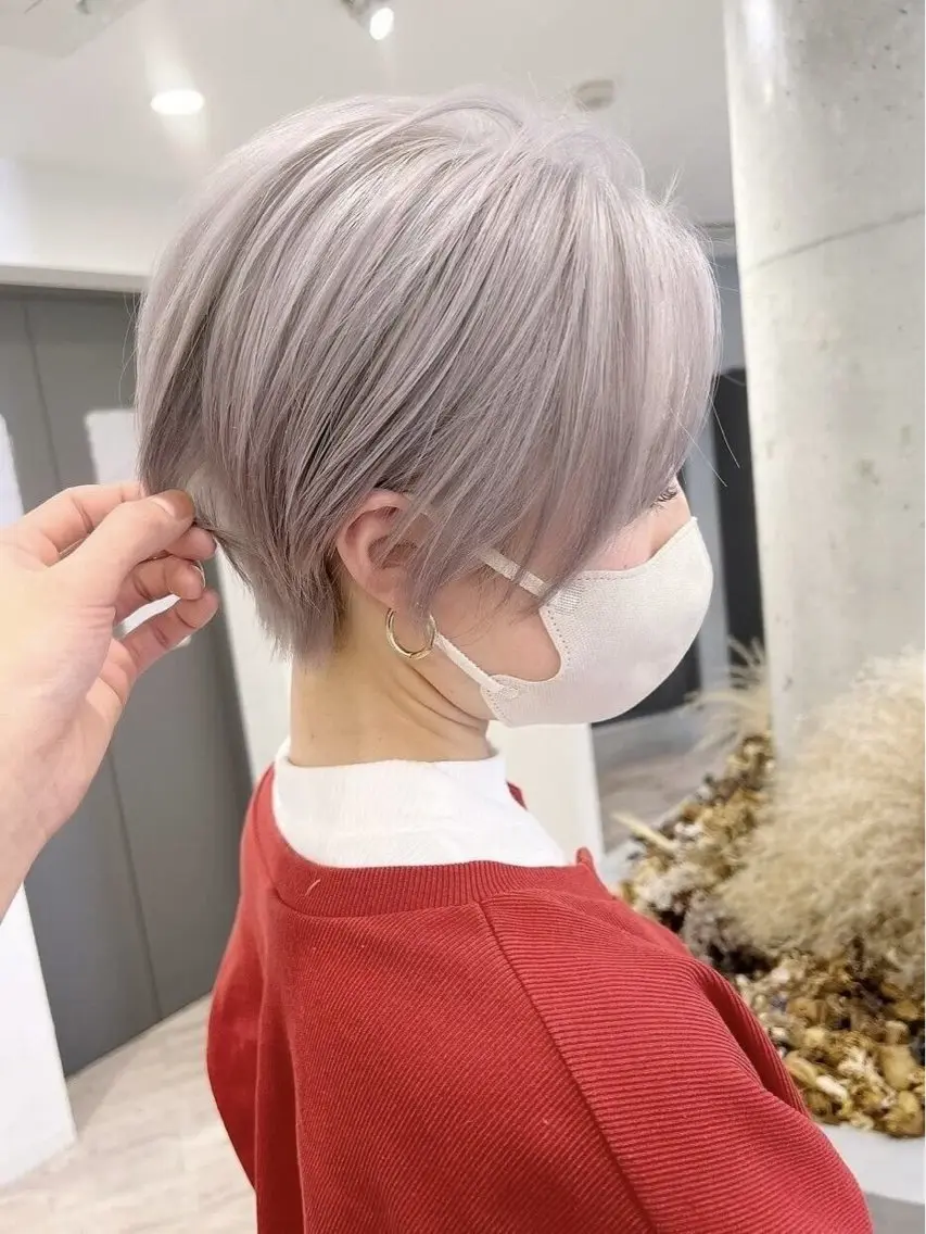ショート 丸みショート ショートヘア ケアブリーチ🌟 ♢WATARU♢のヘアスタイル