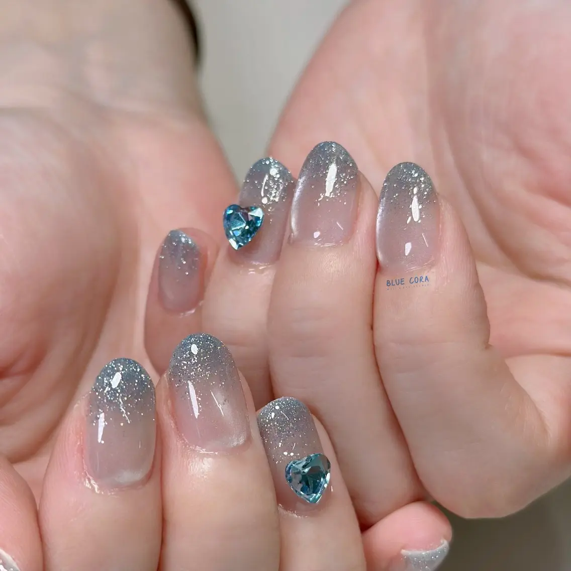 ネイル フラッシュネイル マグネットネイル ハンドネイル ハンドケア BLUE CORAのネイルデザイン