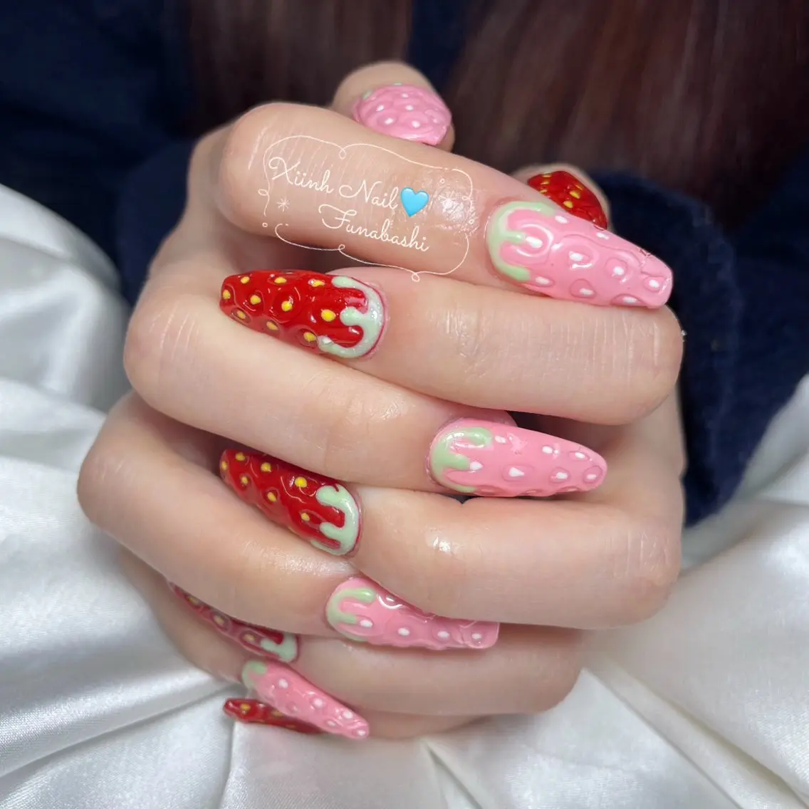 ネイル チークネイル 桜ネイル 長さ出し フットネイル ジェルネイル ハンドネイル XIINH NAIL SALONのネイルデザイン
