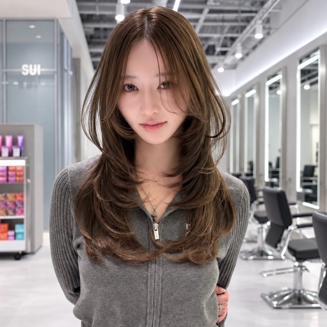 ロング カラー カット レイヤーカット メンズカット坂本翔のヘアスタイル