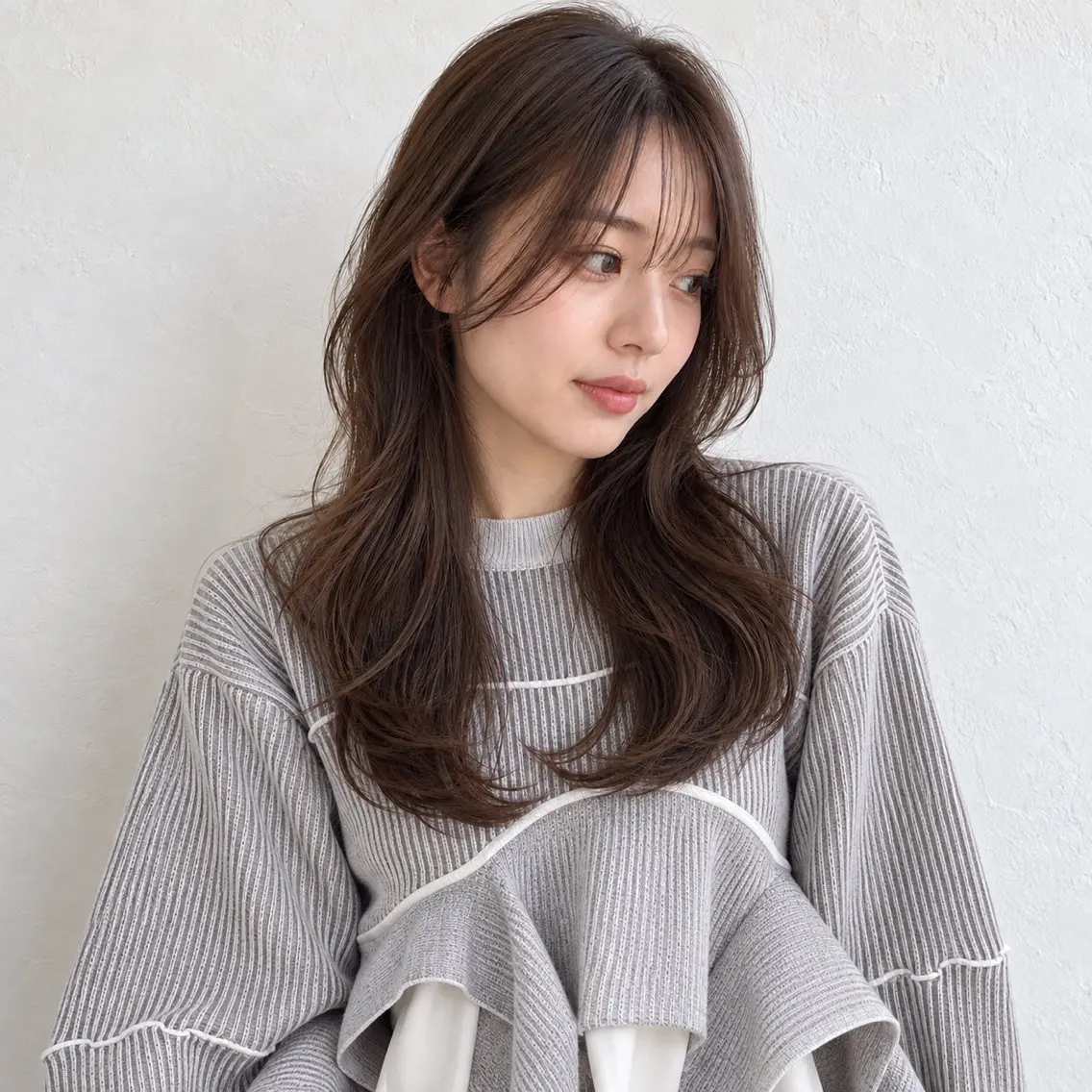 ロング ロングレイヤー レイヤーカット ロング カット ヘアカラー トリートメント 銀座/モテ🤍垢抜け レイヤー/あさみのヘアスタイル