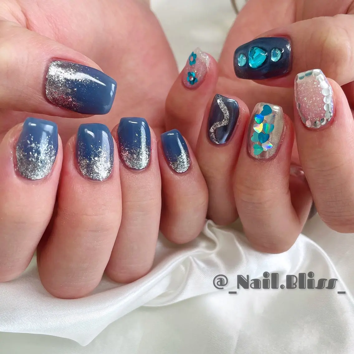 ネイル ハート ハンドネイル NAIL BLISSのネイルデザイン