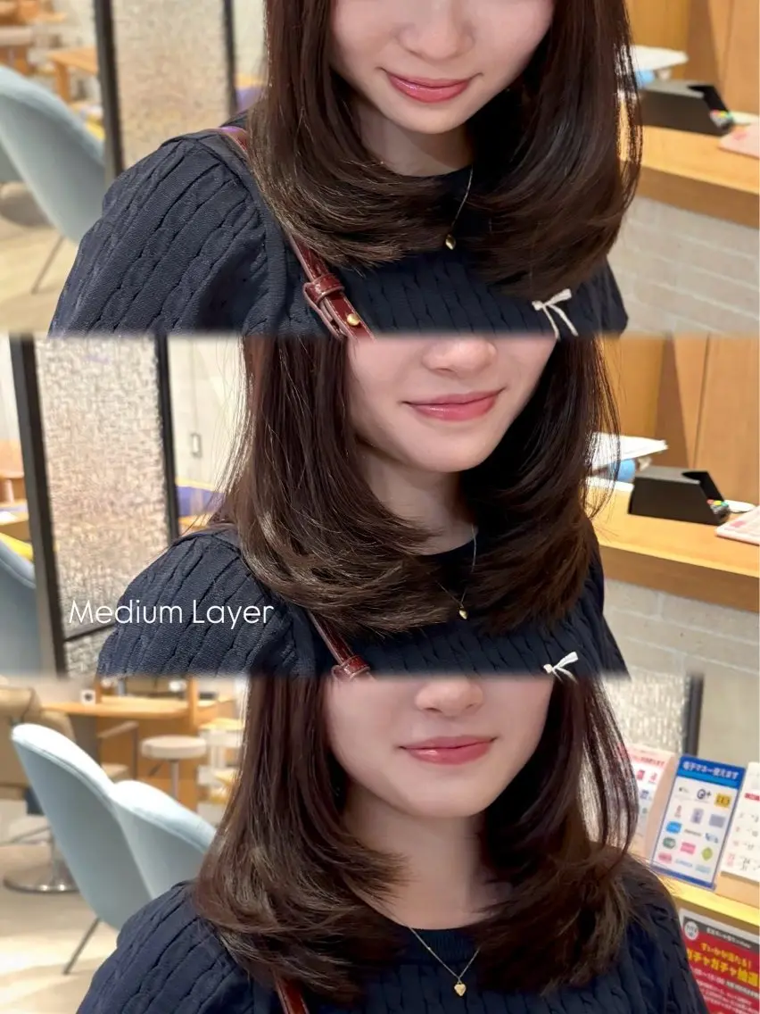 ミディアム ミディアムレイヤー レイヤーカット カット レイヤー/髪質改善 🎀新谷ハルヒ🎀のヘアスタイル