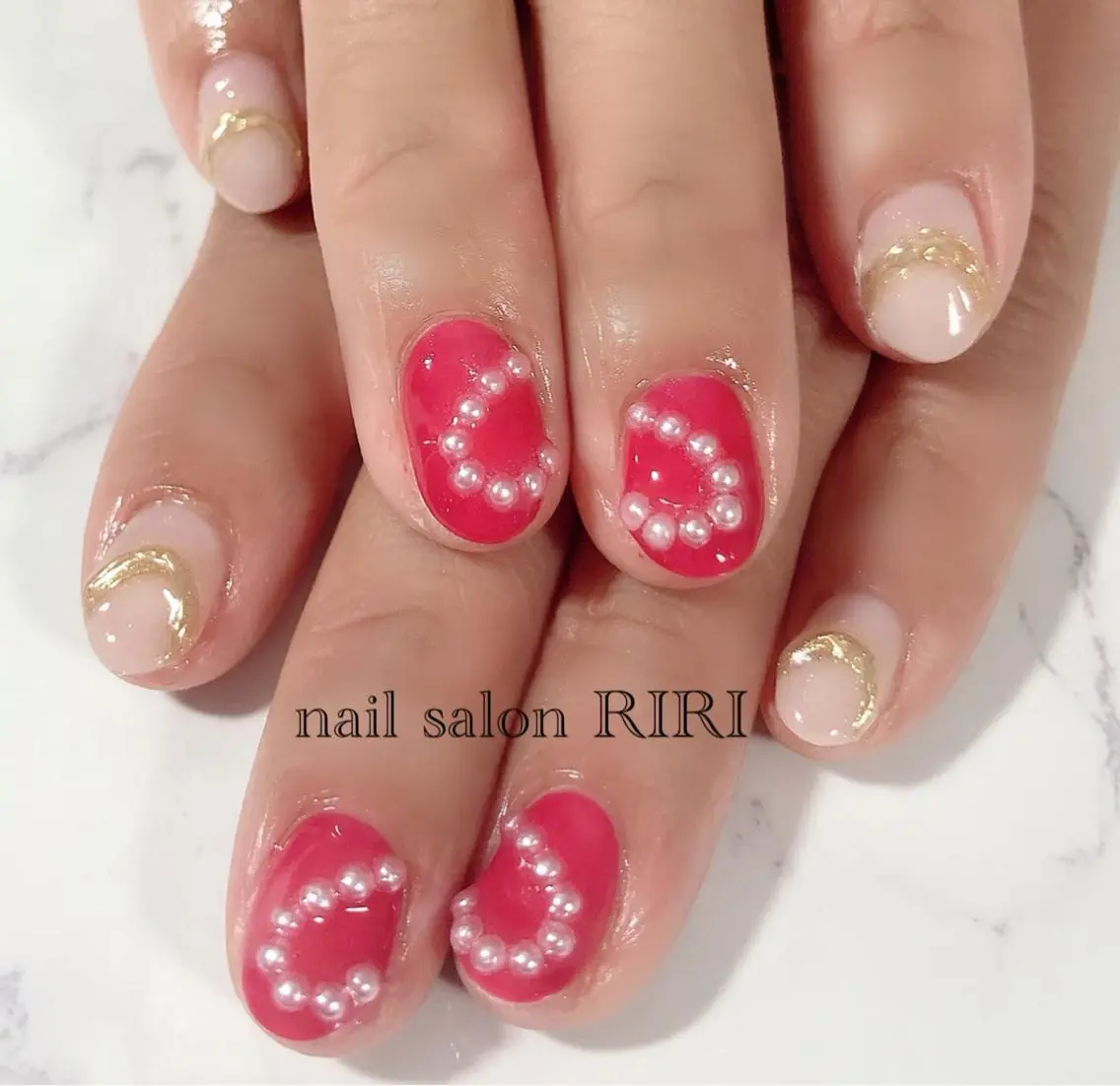 ネイル ハート RIRI リリのネイルデザイン