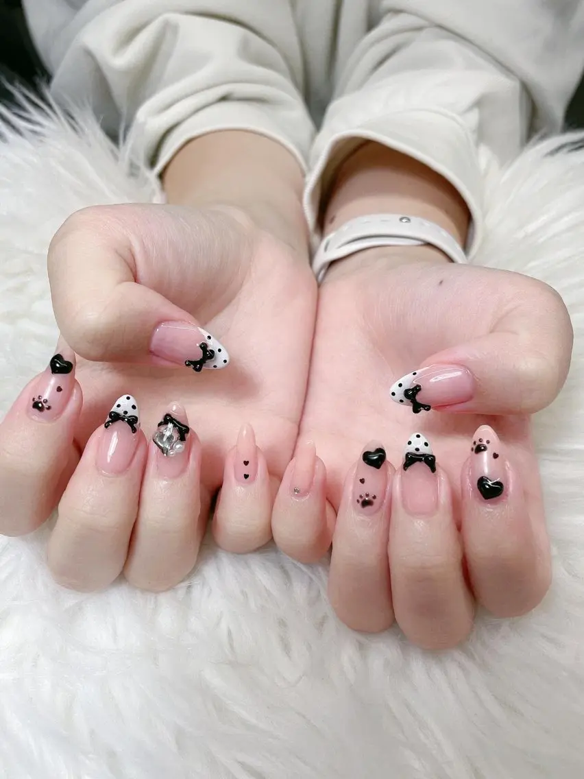 ネイル 長さ出し フレンチネイル グラデーション 韓国ネイル マグネットネイル ハンドネイル Lannie nailのネイルデザイン