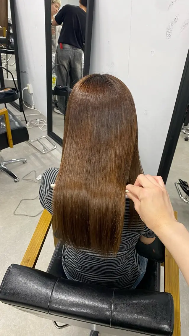 セミロング 縮毛矯正 トリートメント 太田 すず香のヘアスタイル