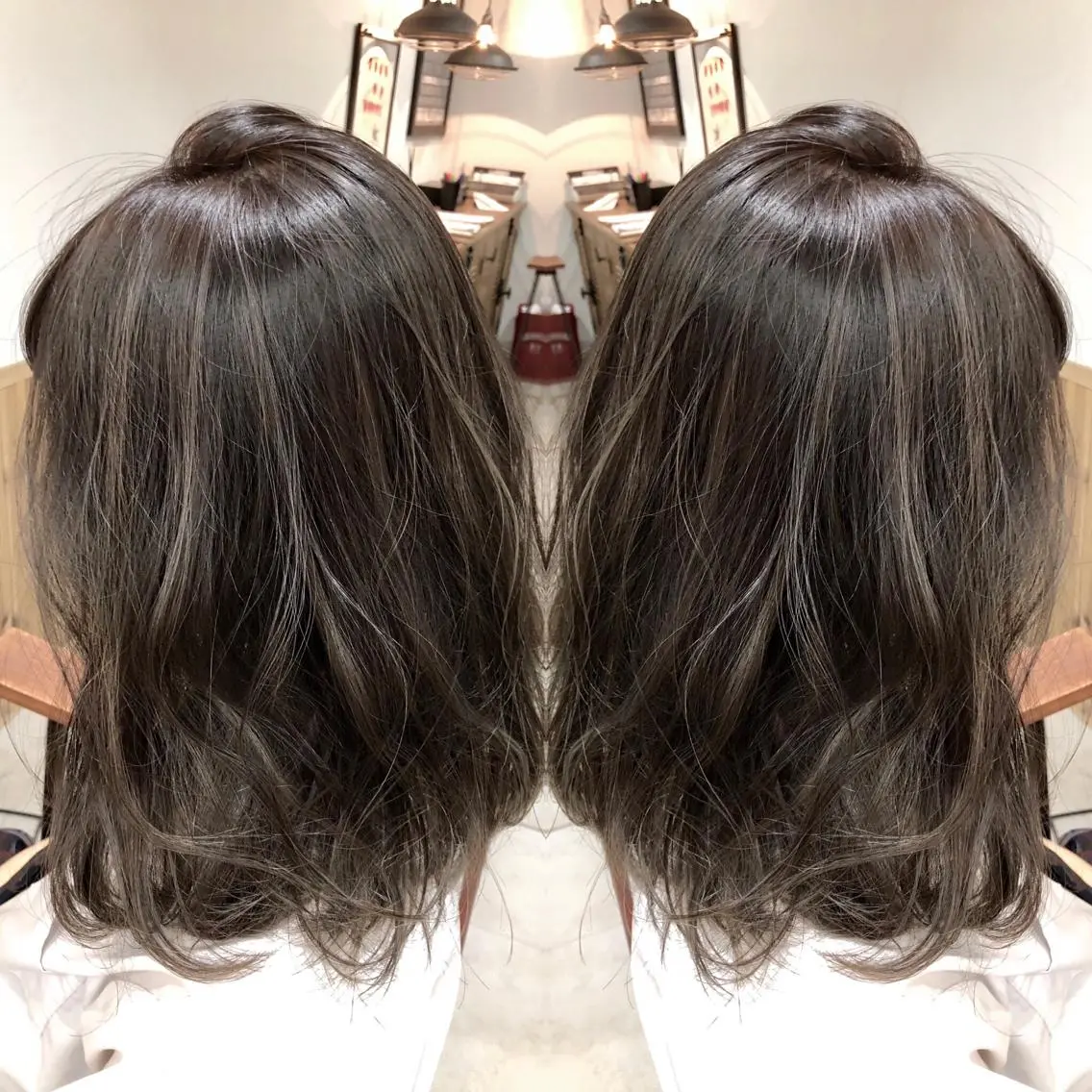 ミディアム カラー ハイライトカラー ハイライト M IIのヘアスタイル