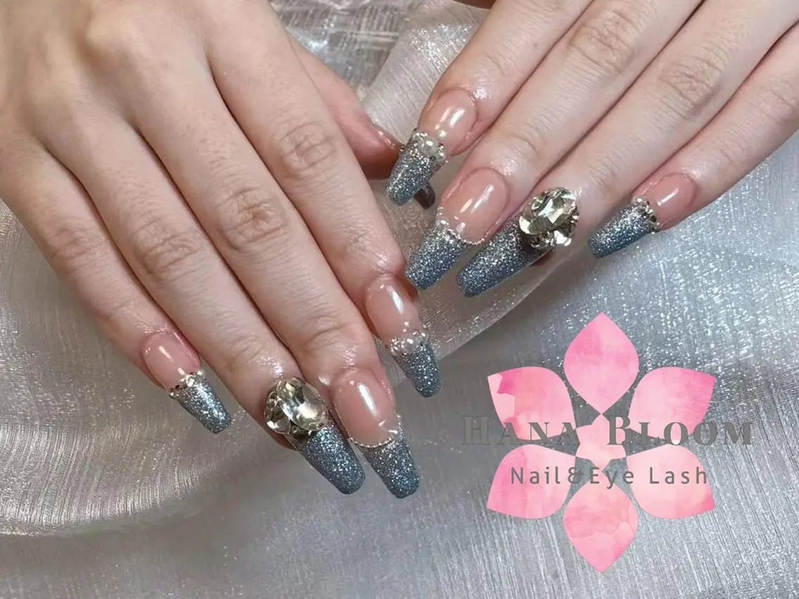 ネイル 長さ出し フットネイル 韓国ネイル マグネットネイル 持ち込み ハンドネイル ハンドケア Hana Bloom Nail Salonのネイルデザイン