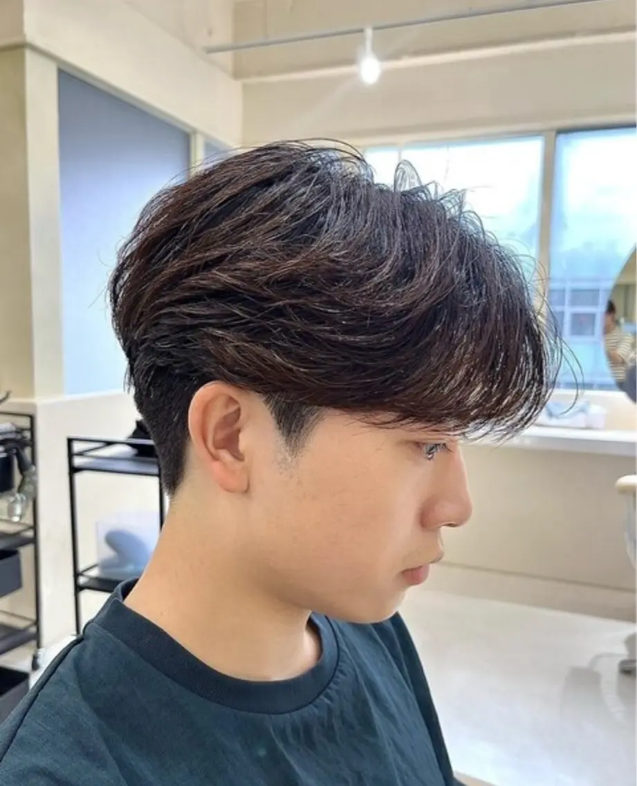メンズ 縮毛矯正 トリートメント 重松 丈博のヘアスタイル