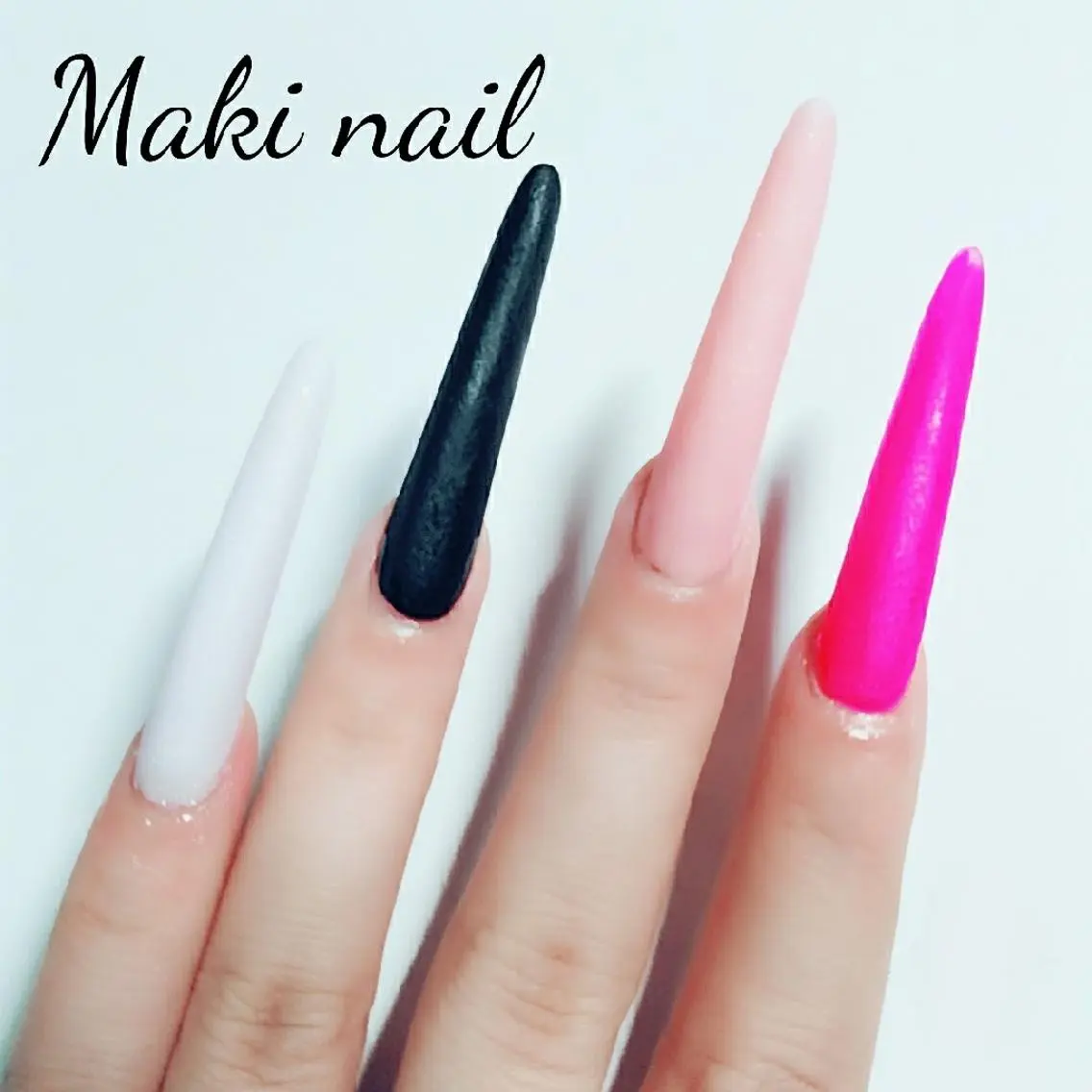 ネイル ロング スカルプネイル ハンドネイル ･:*+.✳︎˚✧₊ MAKI NAILのネイルデザイン