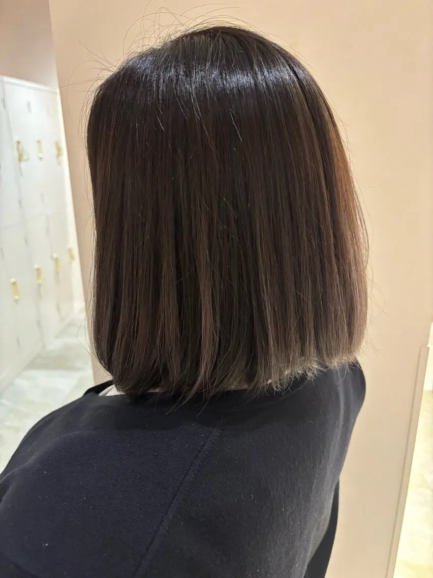 ミディアム ボブ 髪質改善 中里 恵梨のヘアスタイル
