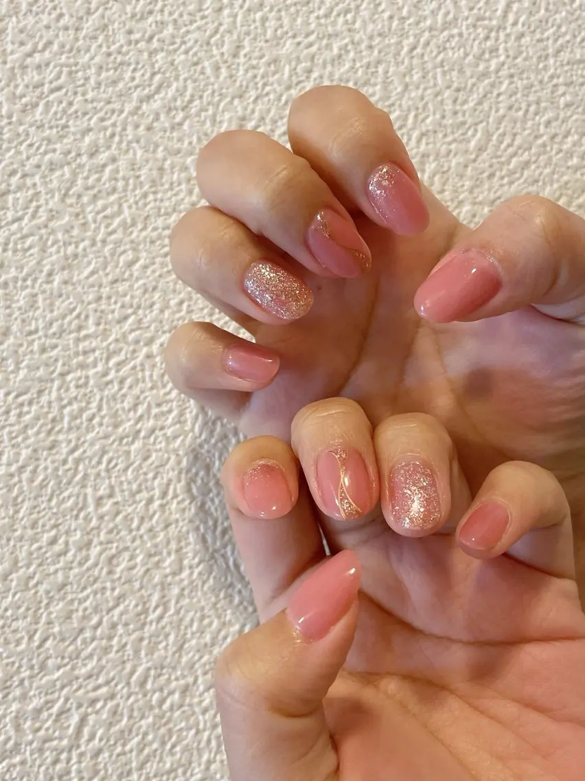 ネイル オーロラネイル フラワーネイル フットネイル フレンチネイル ジェルネイル ハンドネイル mogunail &blowのネイルデザイン