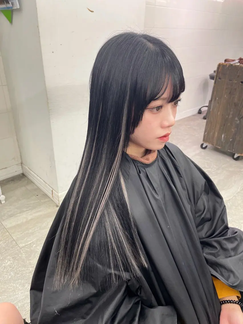ロング カラー ヘアアレンジ プルエクステ ハイライトカラー エクステ ハイライト エクステ 🎀プルエクステ みまひかる🎀のヘアスタイル