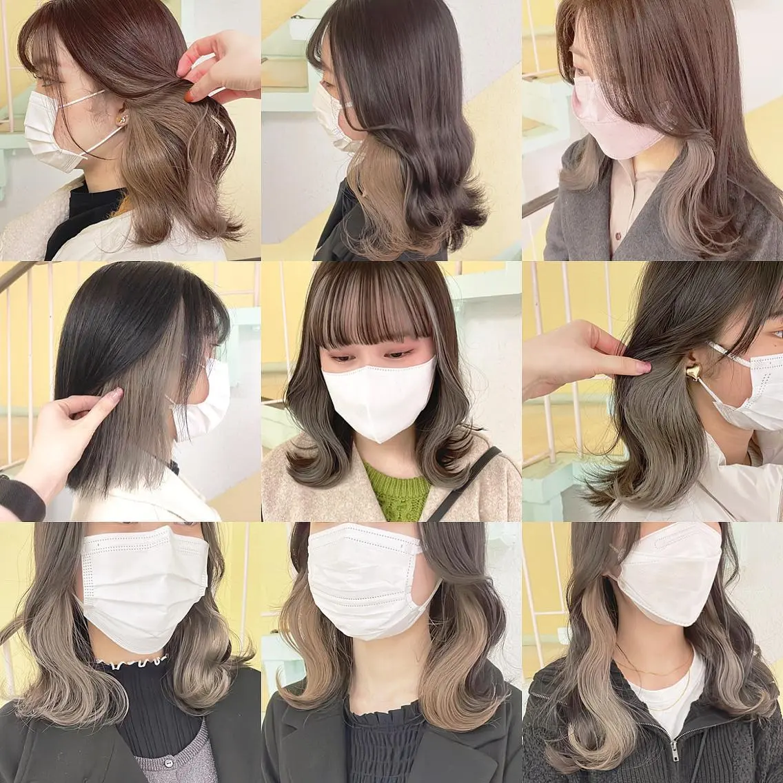 カラー ヘアカラー トリートメント 渋谷:インナーカラー ／🍒エリカ🍒のヘアスタイル
