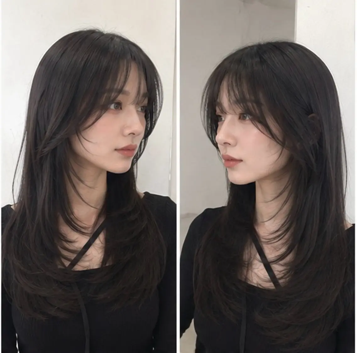 ロング 顔まわりレイヤー 顔周りカット レイヤーカット ロング メンズ/レイヤーショ ート/似合わせ特化のヘアスタイル