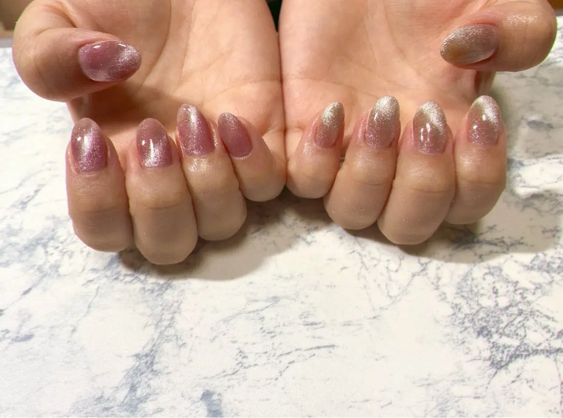 マグネットネイル💅[オフ無し]ワンカラー✨デザイン追加🆗デザイン追加料金¥100​〜​の写真
