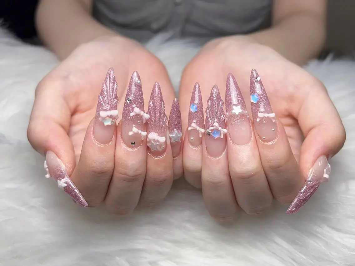 ネイル チークネイル 長さ出し フレンチネイル ジェルネイル ガーリー ハンドネイル Sora  Nail Studioのネイルデザイン