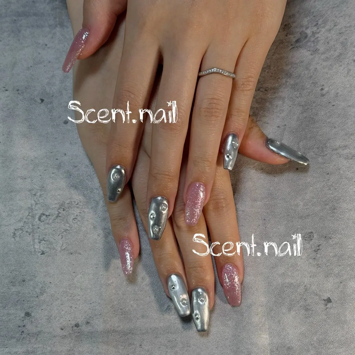 ネイル ラメ(グリッター) ハンドネイル Scent.nail セントネイルのネイルデザイン