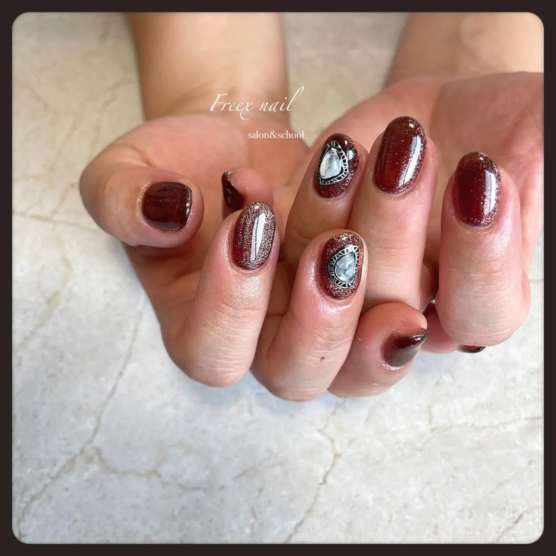ネイル マグネットネイル ハンドネイル ハンドケア freex nail /ニュアンス/個性派のネイルデザイン