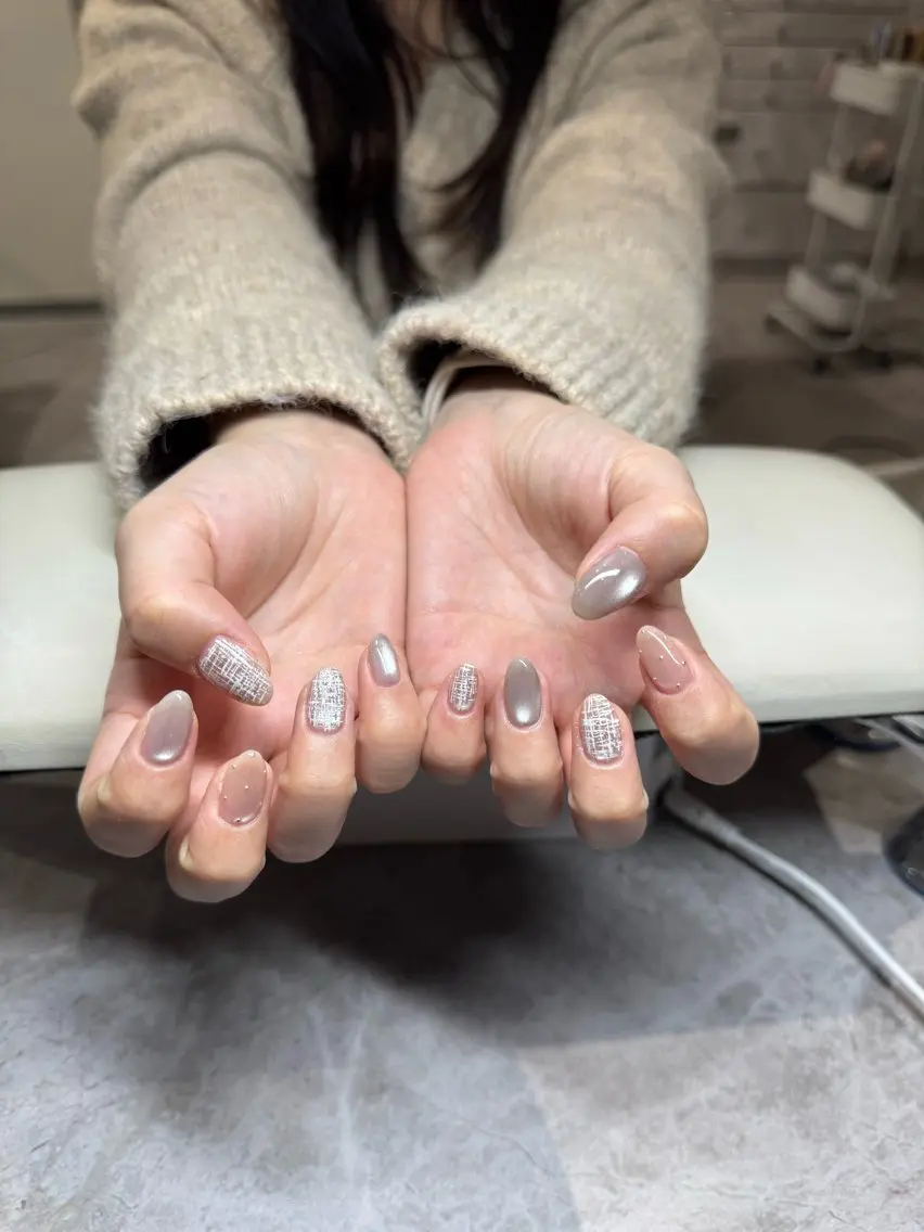 ネイル マグネットネイル ワンカラーネイル ハンドネイル IROHA NAIL 北村菜帆のネイルデザイン