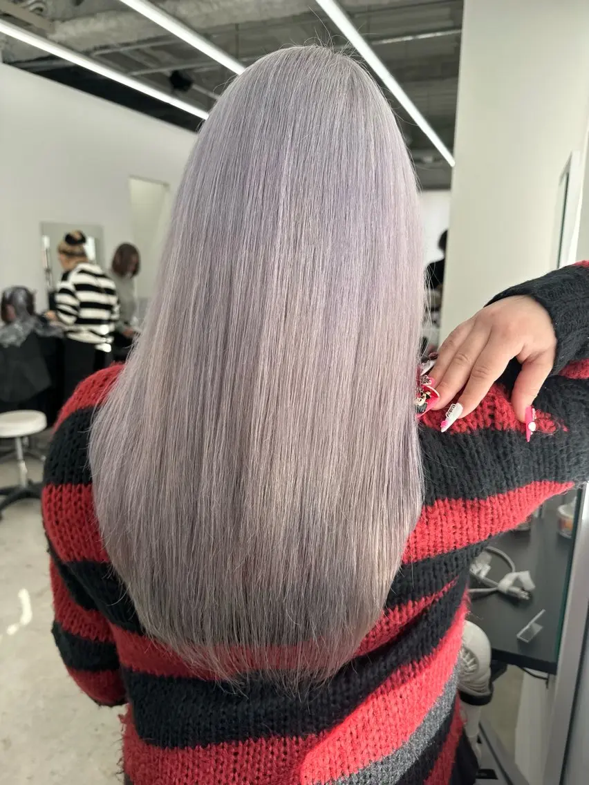 ロング カラー ブリーチ ケアブリーチ ロング トリートメント ヘアカラー ブリーチ/ハイトーン 名古屋栄/SHIONのヘアスタイル