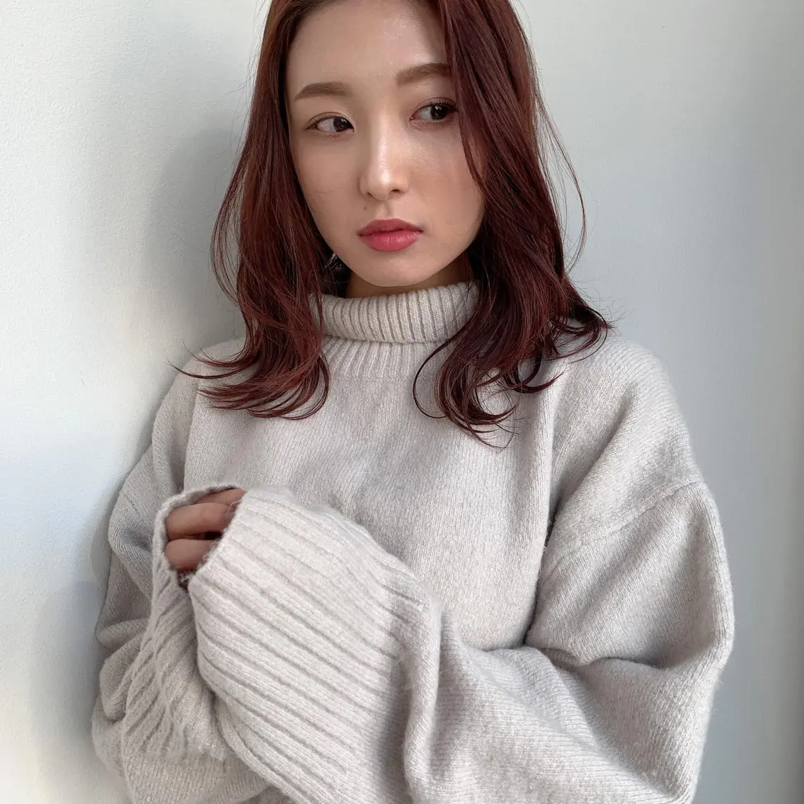 セミロング カット講師 久保匠のヘアスタイル
