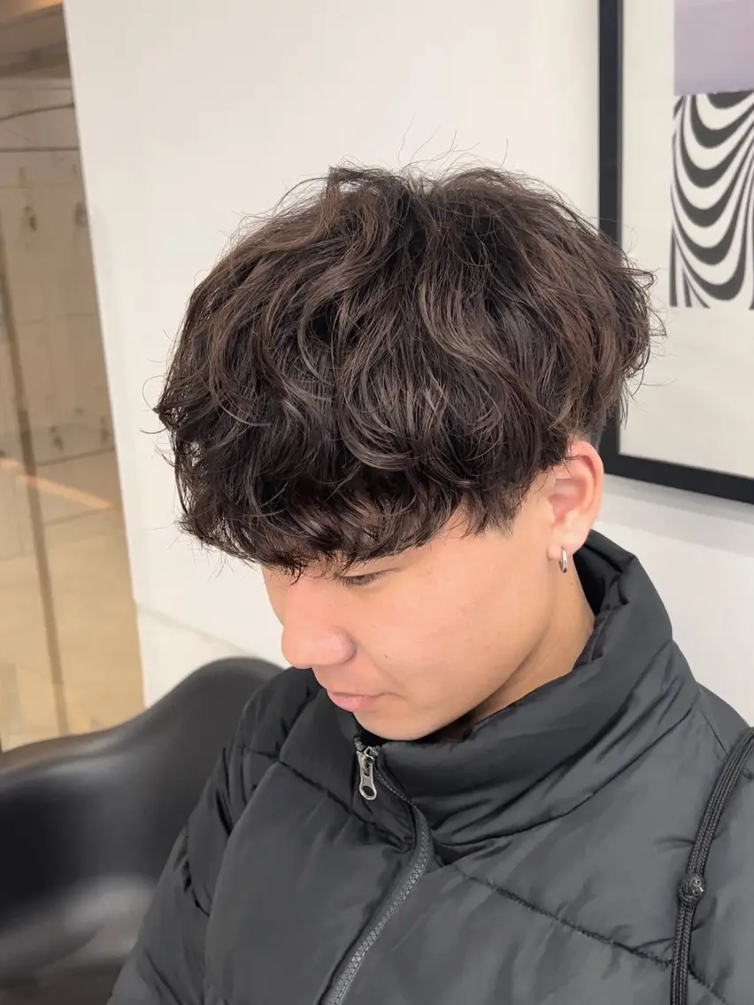 【ご新規様限定】人気No. 1🔥骨格矯正メンズカット×シャドウパーマ🇰🇷の写真