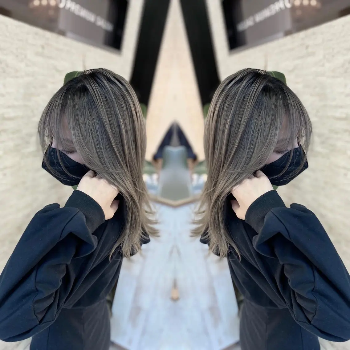 ミディアム ヘアカラー トリートメント Y Uのヘアスタイル