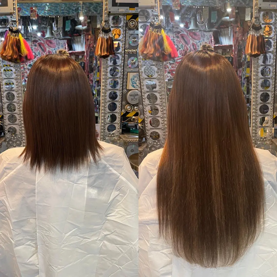 ミディアム カラー ヘアアレンジ 編み込みエクステ シールエクステ アッシュ ベージュカラー エクステ 🌈派手髪エクステ ブレイズ🌈ひろとのヘアスタイル